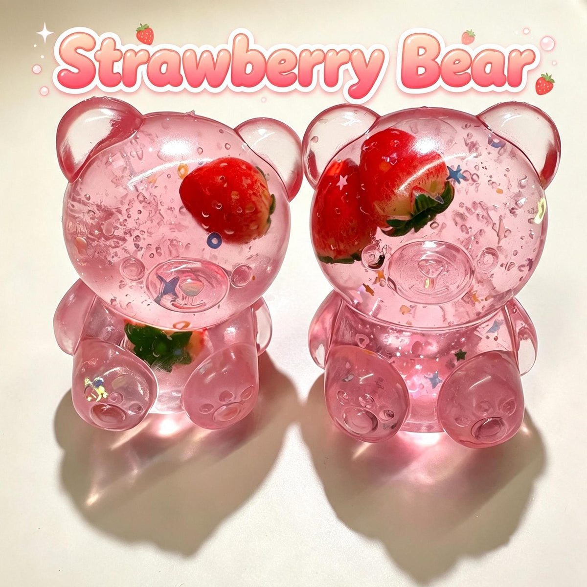 Soft Strawberry Bear Jelly Squishy | Perfect Gift