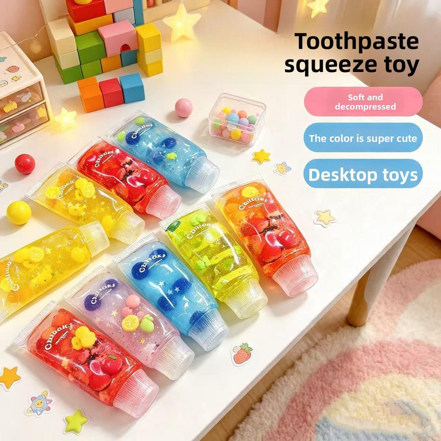 chiboki Maltose Toothpaste Stress Relief Squeezable Toy Toothpaste Soft Gel Toy