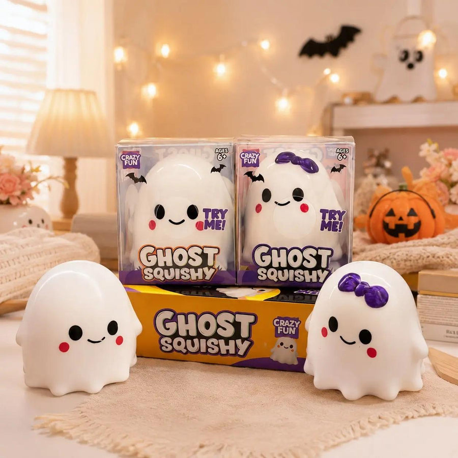 Mainan squishy hantu baru yang comel dan besar 16cm, hadiah Halloween yang lucu untuk mengurangkan tekanan Jumbo Squishy Collection | Ultra Soft Slow Rising Squishy Toy | Stress Relief Fidget bagi kanak-kanak lelaki dan perempuan.